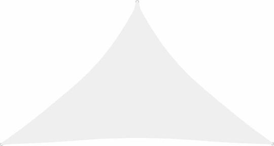 vidaXL Triangle Shade Sail White With Hoop & with PU Coating 2.5x2.5x3.5m made of Oxford fabric