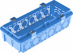 Aca Încorporabil Cutie Electrică Ramificare 6-7 Elemente 189x81x51mm în Culoare Albastru GR10006