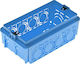 Aca Flush Electrical Box Branching 4 Elements 135x73x51mm in Blue Color