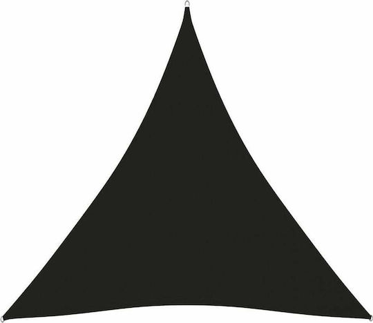 vidaXL Triangle Shade Sail Black With Hoop & with PU Coating 4.5m made of Oxford fabric