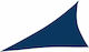vidaXL Dreieck Sonnensegel Blau Mit Hoop & mit PU-Beschichtung 4x5x6.4m hergestellt aus Oxford-Gewebe