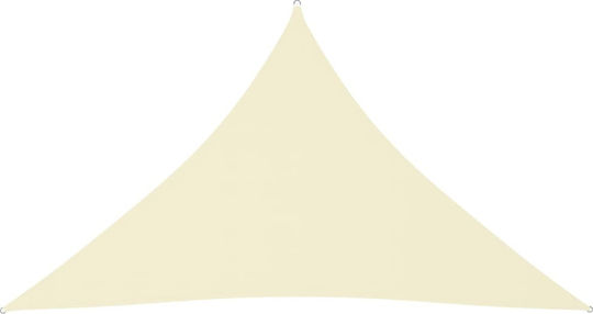 vidaXL Dreieck Sonnensegel Ecru Mit Hoop & mit PU-Beschichtung 4x4x5.8m hergestellt aus Oxford-Gewebe