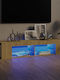 TV-Ständer mit LED-Beleuchtung Sonoma Eiche M135xT39xH30cm
