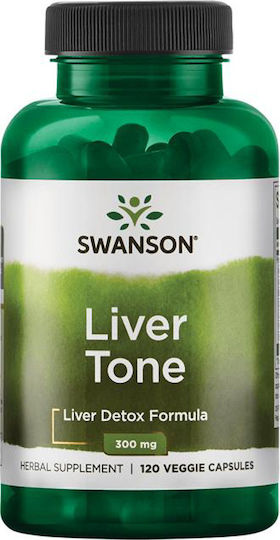 Swanson Liver Tone Liver Detox Formula 300mg Ειδικό Συμπλήρωμα Διατροφής 120 φυτικές κάψουλες