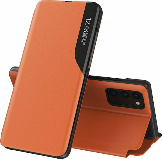 Hurtel Eco Leather View Book Δερματίνης Πορτοκαλί (Galaxy A02s)