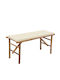 Bench Outdoor Bamboo with Pillows 118x38x45cm