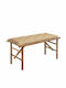Bench Outdoor Bamboo with Pillows 118x38x45cm