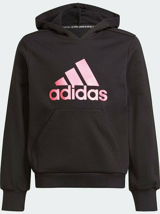 Kinder-Sweatshirt mit Kapuze und Taschen Schwarz Future Icons