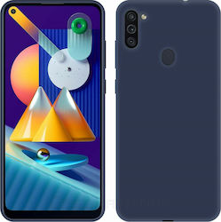 Sonique Liquid Back Cover Silicone Dark Blue (Galaxy M11) 46-61969