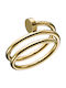 Amor Amor Women's Gold Plated Steel Ring