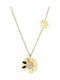 SOFI Charm mit Design Blume aus Vergoldet Stahl mit Zirkon