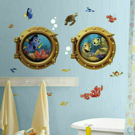 Παιδικό Διακοσμητικό Αυτοκόλλητο Τοίχου Finding Nemo 43x43εκ. 19τμχ