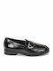 Ria Step Δερμάτινα Γυναικεία Loafers σε Μαύρο Χρώμα