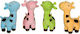 Fun World Plüschgiraffe 38 cm (Verschiedene Designs) 1Stück