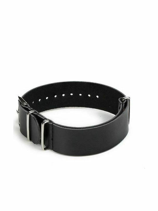 KOSTELO Curea din piele Benzile Nato Negru 18mm