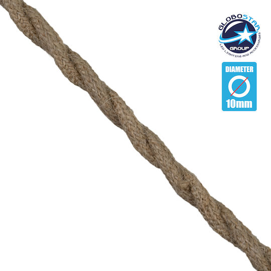 GloboStar Fabric Cable 2x0.75mm² in Beige Color 1m 77643