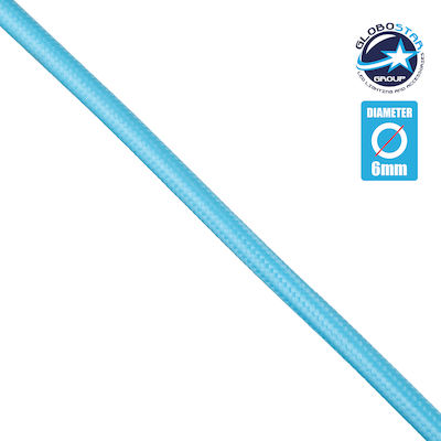 GloboStar Fabric Cable 2x0.75mm² Light Blue 77609