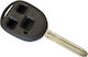 Toyota Car Key Shell with Blade with 3 Buttons Toy43 for Toyota Reinforced and Blade