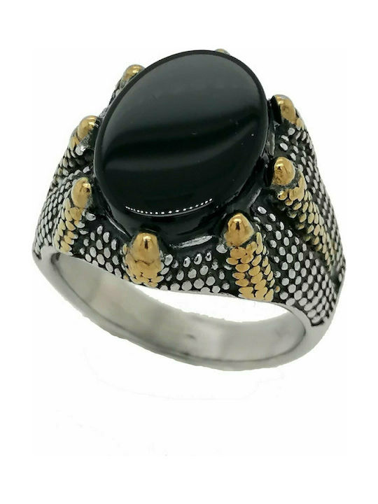 Mertzios.gr Women's Ring from Steel Gold Plated