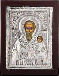 Naoum 1898 Икона Свети Стилиян Сребърна 19x24см