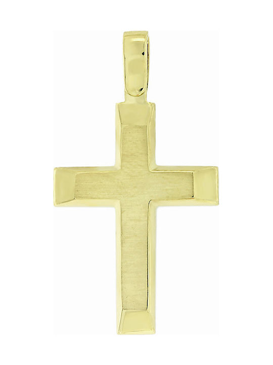 Herren Gold Kreuz 14K