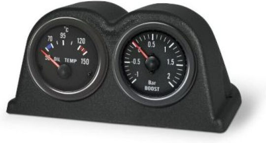 Car Column Double Instrument Mount 52mm Column for 2 Instruments Carbon Type