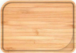 Pebbly Rectangular Wooden Chopping Board for Bread Brown