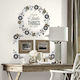 Decorative Sticker Wall Floral Wreath Quote Giant Decals 1pcs 41x40cm RoomMates Decor