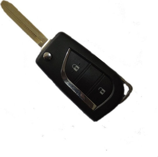 Toyota Foldable Car Key Shell with Blade with 2 Buttons for Toyota and Blade TOY43