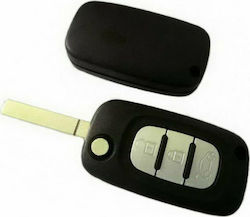 Foldable Car Key Shell with Blade with 3 Buttons for Renault / Smart -Smart and Blade VA2 Smart