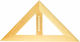 Foska Geometric Triangle Wooden 34cm with Handle Wooden Panel 34cm