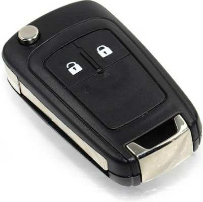 Foldable Car Key Shell with Blade with 2 Buttons for Opel Τηλεχειριστηρίου αναδιπλώμενο