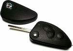 Foldable Car Key Shell with Blade with 3 Buttons for Alfa Romeo