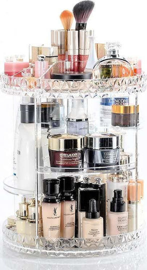 Drehbarer Organisationsständer für Kosmetik mit Ebenen Transparente 28x22cm