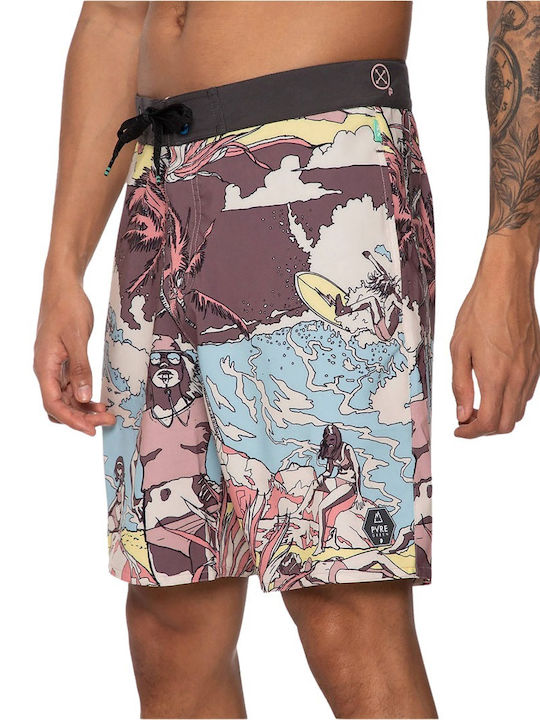 Herren Badehose Bermuda Mehrfarbig Drucken