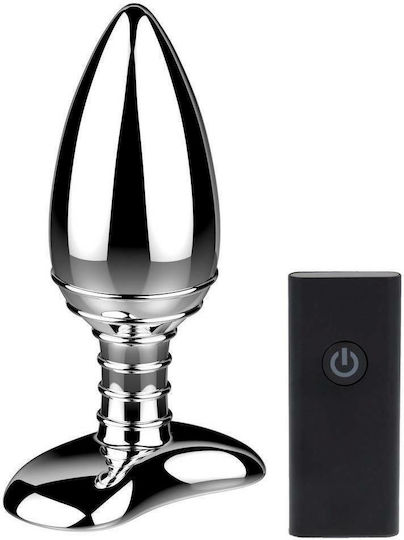 Nexus Cestos Remote Control Aluminium Vibrating Butt Plug Анална тапа с възможност за безжична работа и вибрация Сребриста 12см