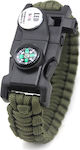 Survival Bracelet Bracelet Survival with Whistle and Firestarter Green 01823