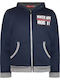 Energiers Boys Hooded Cardigan with Zipper Blue