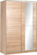 Slide Double-Leaf Door Sliding Wardrobe with Mirror Sonoma 120x52x182cm