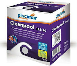 Piscimar Cleanpool Pool Flocculant Concentrated Algaecide in 12 Tablets 20gr 0.02kg