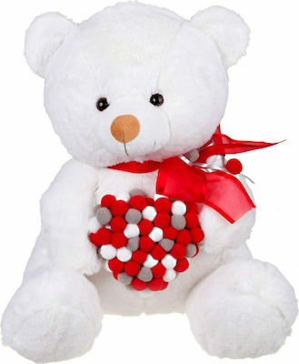 Plush Teddy Bear Toy με Καρδιά από Πονπον 40 cm