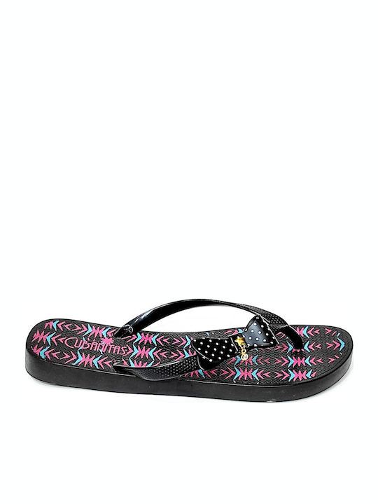 Cubanitas Frauen Flip Flops in Schwarz Farbe