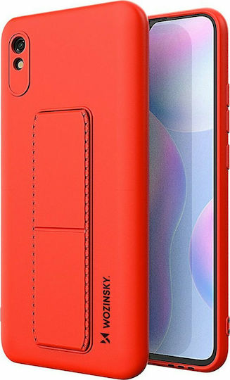Wozinsky Kickstand Flexible Back Cover Σιλικόνης Κόκκινο (Redmi 9A / 9AT)