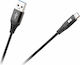 Rebel Rebel Cablu USB 2.0 Braided USB-C Masculin - USB-A Negru 2m RB-6001-200-B