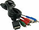 Component AV Cable Playstation 2 & 3 Cable for PS3 In Black Colour