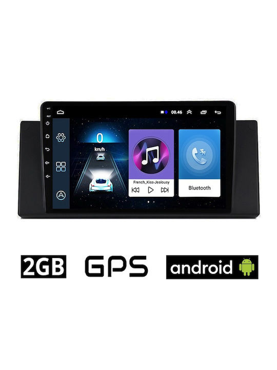 Car Audio System for BMW X5 (E53) / X5 1999-2006 (Bluetooth/USB/AUX/WiFi/GPS/Apple-Carplay/Android-Auto) with Touch Screen 9"