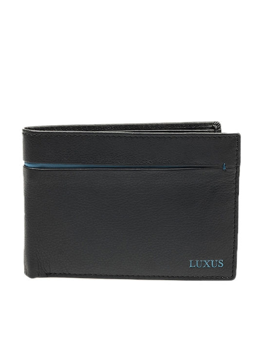 Luxus Δερμάτινο Ανδρικό Πορτοφόλι Μαύρο