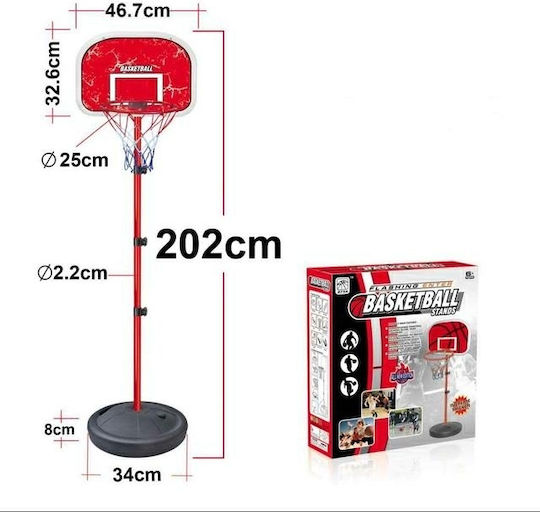 Blue Toys Kids' Indoor Basketball Hoop with Stand Flashing Enter Basketball with Stand