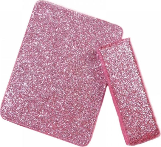 UpLac Set Maniküre-Kissen und Handunterlage Rosa mit Glitter Maniküre-Kissen PS-106602