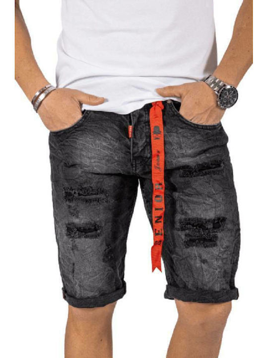 Senior Herrenshorts Jeans Schwarz